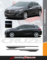 2016 2017 2018 2019 Chevy Cruze Pin Stripes Overpass Door Accent Decals Vinyl Graphics 3M Kit