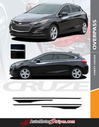 2016 2017 2018 2019 Chevy Cruze Pin Stripes Overpass Door Accent Decals Vinyl Graphics 3M Kit