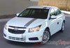 2011-2015 Chevy Cruze E-Rally Euro Style Racing Stripes Hood Roof Trunk Bumpers 3M Vinyl Graphics Kit