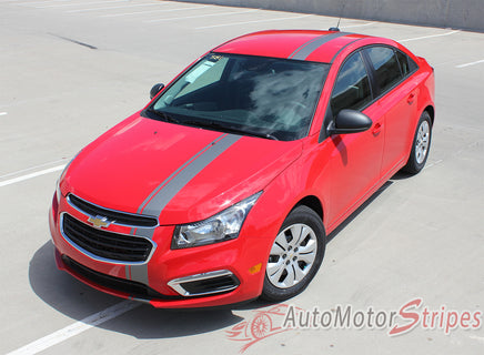 2011-2015 Chevy Cruze E-Rally Euro Style Racing Stripes Hood Roof Trunk Bumpers 3M Vinyl Graphics Kit