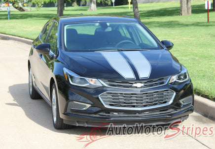 2016 Chevy Cruze Drift Rally Hatchback Hood Racing Stripes Decals Vinyl Graphics 3M Kit