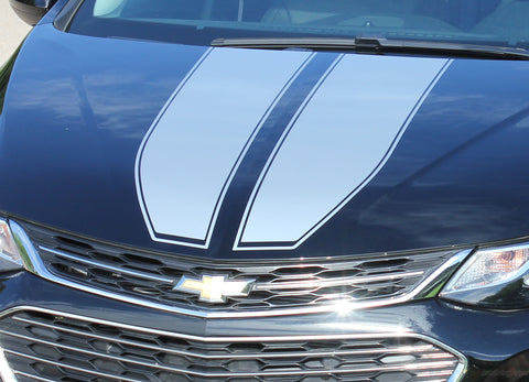 2016 2017 2018 2019 Chevy Cruze Drift Rally Hatchback Hood Racing Stripes Decals Vinyl Graphics 3M Kit