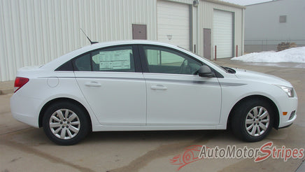 2011-2014 Chevy Cruze Stride Body Line Taper Vinyl Graphic 3M Stripe Kit