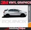 Product View of White Chevy Equinox Apex Side Body Stripes Door Decals 3M Vinyl Graphics Kit