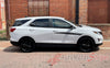 Side View of White Chevy Equinox Apex Side Body Stripes Door Decals 3M Vinyl Graphics Kit