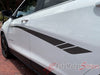 Close View of White Chevy Equinox Meridian Side Body Stripes Door Decals 3M Vinyl Graphics Kit
