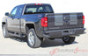 2016 Chevy Silverado 1500 Chase Rally Edition Style Truck Hood Racing Vinyl Graphics - Tailgate View Charcoal Metallic on Dark Charcoal Paint