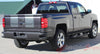2016 Chevy Silverado 1500 Chase Rally Edition Style Truck Hood Racing Vinyl Graphics - Tailgate View Charcoal Metallic on Dark Charcoal Paint