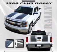 2014-2015 Chevy Silverado 1500 Rally Plus Edition Style Truck Racing Vinyl Graphics 3M Stripes Kit