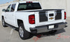 2014-2015 Chevy Silverado 1500 Rally Plus Edition Style Truck Racing Vinyl Graphics - Rear Tailgate View Charcoal Metallic on White Paint