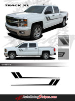 2000-2018 Chevy Silverado Track XL Truck Side Door Hockey Vinyl Graphics 3M Stripes Kit