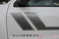 2000-2017 Chevy Silverado Track XL Truck Side Door Hockey Vinyl Graphics 3M Stripes Kit
