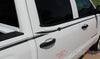 2013-2017 Chevy Silverado Elite Truck Upper Side Body Pin Striping Accent Vinyl Graphics - Close Profile View Silver Metallic Color on White Paint