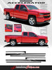 2014-2017 2018 Chevy Silverado Accelerator Special Edition Rally Truck Upper Body Accent Stripes Side Door Vinyl Graphics Package