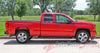 2014-2017 Chevy Silverado Accelerator Special Edition Rally Truck Upper Body Accent Stripes Side Door Vinyl Graphics Package - Passenger Side View