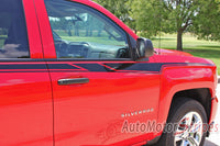 2014-2017 Chevy Silverado Accelerator Special Edition Rally Truck Upper Body Accent Stripes Side Door Vinyl Graphics Package - Close Passenger Side View