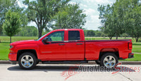2014-2017 Chevy Silverado Breaker Special Edition Rally Truck Upper Body Accent Stripes Side Door Vinyl Graphics Package - Side View