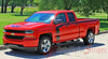 2016-2017 Chevy Silverado Flow Special Edition Rally Style Truck Hood Racing Stripes Side Door Vinyl Graphics Package - Driver Side Door View Two