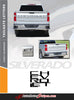 Detailed view of 2019-2026 Chevy Silverado Name Insert Decal Letters for Rear Tailgate 3M Vinyl Graphics Kit