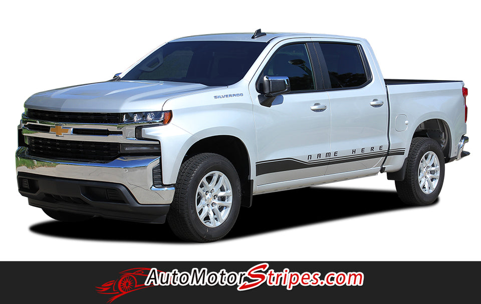 2019-2026 Chevy Silverado Rocker Stripes | Side Door Decals Body Vinyl ...