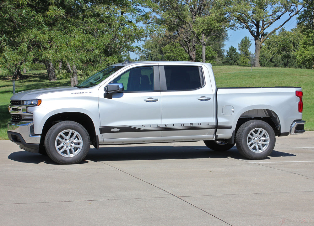 2019-2026 Chevy Silverado Rocker Stripes | Side Door Decals Body Vinyl ...