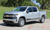 Detailed view of 2019-2026 Chevy Silverado Stripes ROCKER ONE Decals Lower Door Rocker Panel 3M Vinyl Graphics Kit