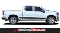Detailed view of 2019-2026 Chevy Silverado Stripes ROCKER TWO Decals Lower Door Rocker Panel 3M Vinyl Graphics Kit