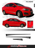 2012-2016 Chevy Sonic Flare Hood Graphics and Side Lower Rocker Panel Vinyl Accent 3M Stripes Kit