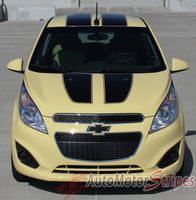 2013-2016 Chevy Spark Rally Hood Roof Rear Hatch Door Racing Vinyl Graphics 3M Stripes Kit