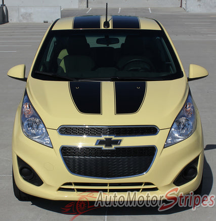 2013-2016 Chevy Spark Rally Hood Roof Rear Hatch Door Racing Vinyl Graphics 3M Stripes Kit