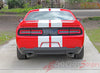 Detailed view of 2015-2023 2023 Dodge Challenger SRT RT Hellcat Rally Racing Stripes Dual Hood Vinyl Graphics 3M Decals Kit