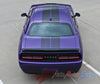 Detailed view of 2008-2023 Dodge Challenger Pulse Rally Racing Stripes Strobe Style 10 inch Vinyl Graphics Striping Decal Kit