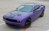 Detailed view of 2008-2023 Dodge Challenger Pulse Rally Racing Stripes Strobe Style 10 inch Vinyl Graphics Striping Decal Kit