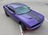 Detailed view of 2008-2023 Dodge Challenger Pulse Rally Racing Stripes Strobe Style 10 inch Vinyl Graphics Striping Decal Kit