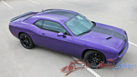 Detailed view of 2008-2023 Dodge Challenger Pulse Rally Racing Stripes Strobe Style 10 inch Vinyl Graphics Striping Decal Kit