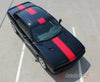 2011-2014 Dodge Challenger Finish Line Mopar Factory Style Redline Rallye Center Racing Vinyl Graphics - Top Down Left View