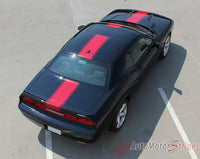2011-2014 Dodge Challenger Finish Line Mopar Factory Style Redline Rallye Center Racing Vinyl Graphics - Top Down Rear View