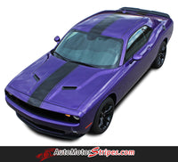 Detailed view of 2015-2023 2023 2020 Dodge Challenger Finish Line Mopar Factory Style Redline Rallye Center Racing Vinyl Graphics