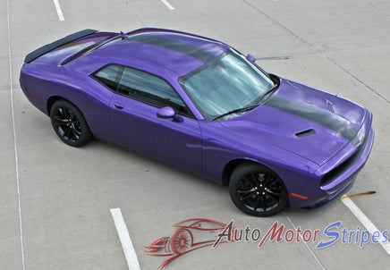 Detailed view of 2015-2023 2023 Dodge Challenger Finish Line Mopar Factory Style Redline Rallye Center Racing Vinyl Graphics