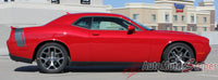 Detailed view of 2011-2023 Dodge Challenger Tailband Factory Mopar Style Bumblebee Scat Pack Rear Trunk Quarter Panel Vinyl Graphics - Wide View Passenger Side