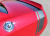 Detailed view of 2011-2023 Dodge Challenger Tailband Factory Mopar Style Bumblebee Scat Pack Rear Trunk Quarter Panel Vinyl Graphics Stripes Decals