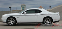 Detailed view of 2011-2023 Dodge Challenger SXT Side Stripe Factory Mopar OEM Style Body Line Side Door Panel Vinyl Graphics  - Side View