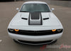 2008-2021 2022 2023 Dodge Challenger Cuda Strobe Hood Only Mopar OEM Style Hood Rally Vinyl Graphic - Front Hood View