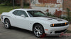 2008-2021 2022 2023 Dodge Challenger Cuda Strobe Combo Mopar OEM Factory Style Rear Quarter Panel and Hood Rally Vinyl Graphics - Hood and Passenger Side View