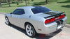 2008-2014 Dodge Challenger Rally Stripes Mopar Factory Rallye Style 10 inch Racing Vinyl Graphics - Rear Driver Side View