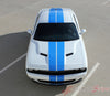 2015 2016 2017 2018 2019 2020 2021 2022 2023 Dodge Challenger Rally Stripe 15 Mopar Factory OEM Style 10 inch Dual Racing Vinyl Graphics - Front Full View