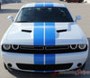 2015 2016 2017 Dodge Challenger Rally Stripe 15 Mopar Factory OEM Style 10 inch Dual Racing Vinyl Graphics - Front Hood View