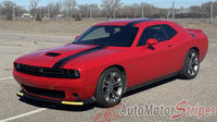 View of 2015-2023 Dodge Challenger Crush Rally Stripe 15 Offset Racing Vinyl Graphics 3M Decals Package