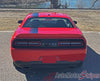 View of 2015-2023 Dodge Challenger Crush Rally Stripe 15 Offset Racing Vinyl Graphics 3M Decals Package