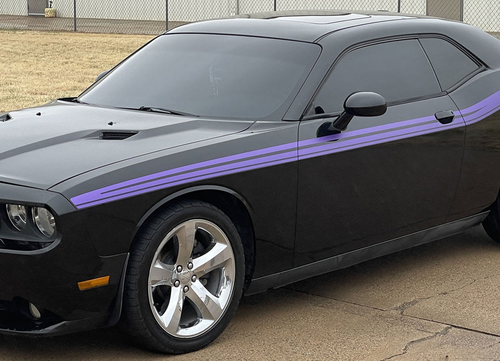 2011-2023 Dodge Challenger Duster Mopar Factory Style Strobe Vinyl Graphics Stripes 3M Decals Package